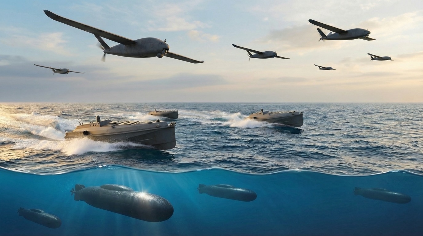 異種無人機群（UAV/USV/UUV）の協調運用ソリューション